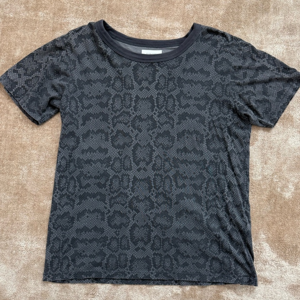 ANINE BING Lili Python Snake Serpent Tee T-Shirt - Picture 2 of 4